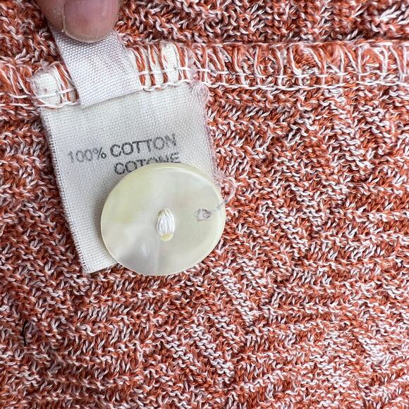 Luca Luca Cotton Knit Textured Sweater High Ribbed Collar Wool Free - Picture 7 of 8